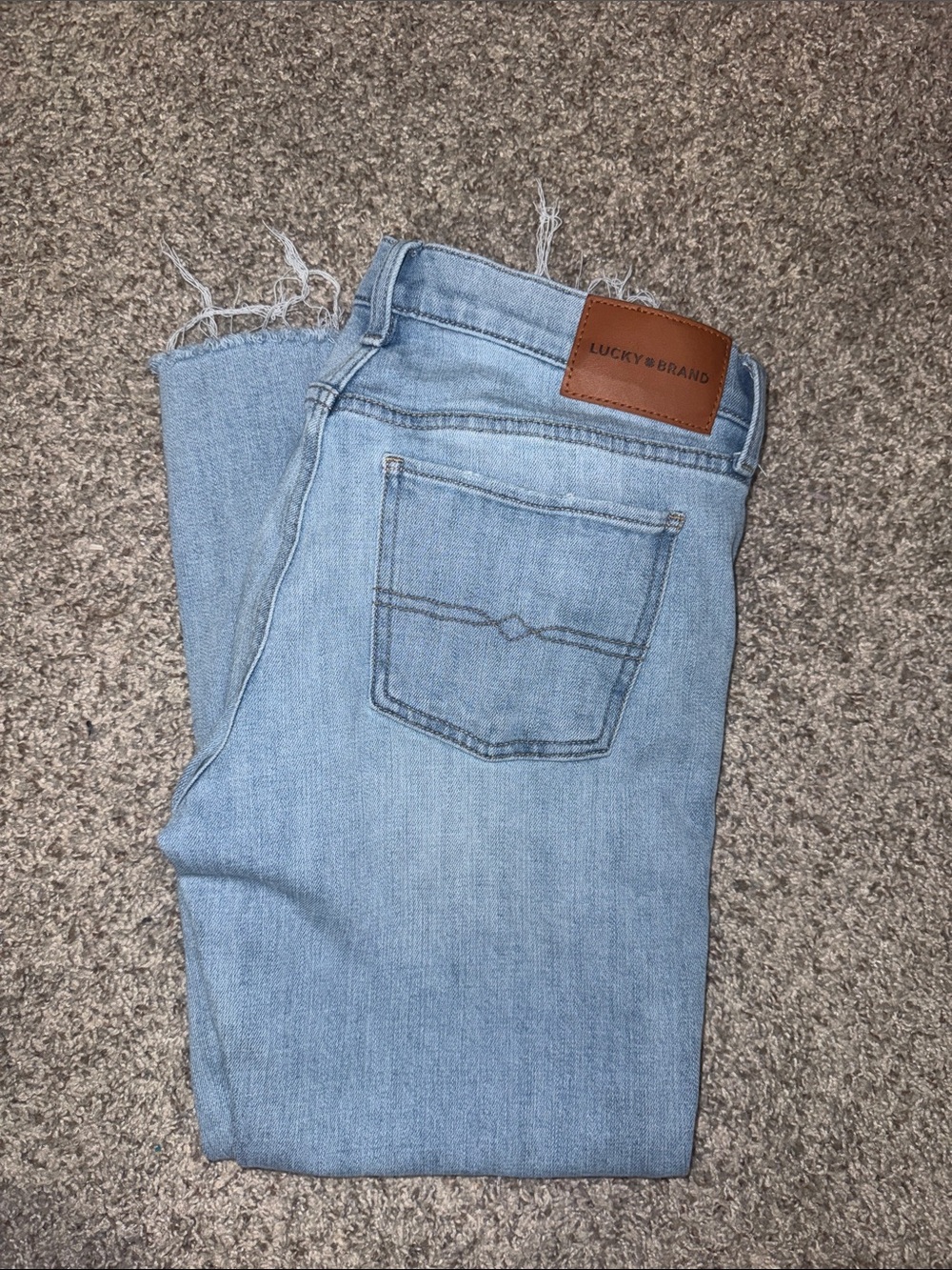 Lucky Brand Light Blue Frayed Hem Jeans